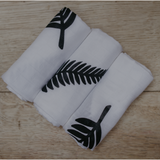 Fern Print Baby Muslins - Pack of 3 (60x60cm)