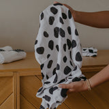 Spot Print Baby Muslin Swaddle - (120x120cm)